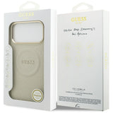Guess Peony Hot Stamp MagSafe Case til iPhone 17 Pro Max - Beige