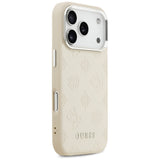 Guess Peony Hot Stamp Script MagSafe Case til iPhone 17 Pro - Beige