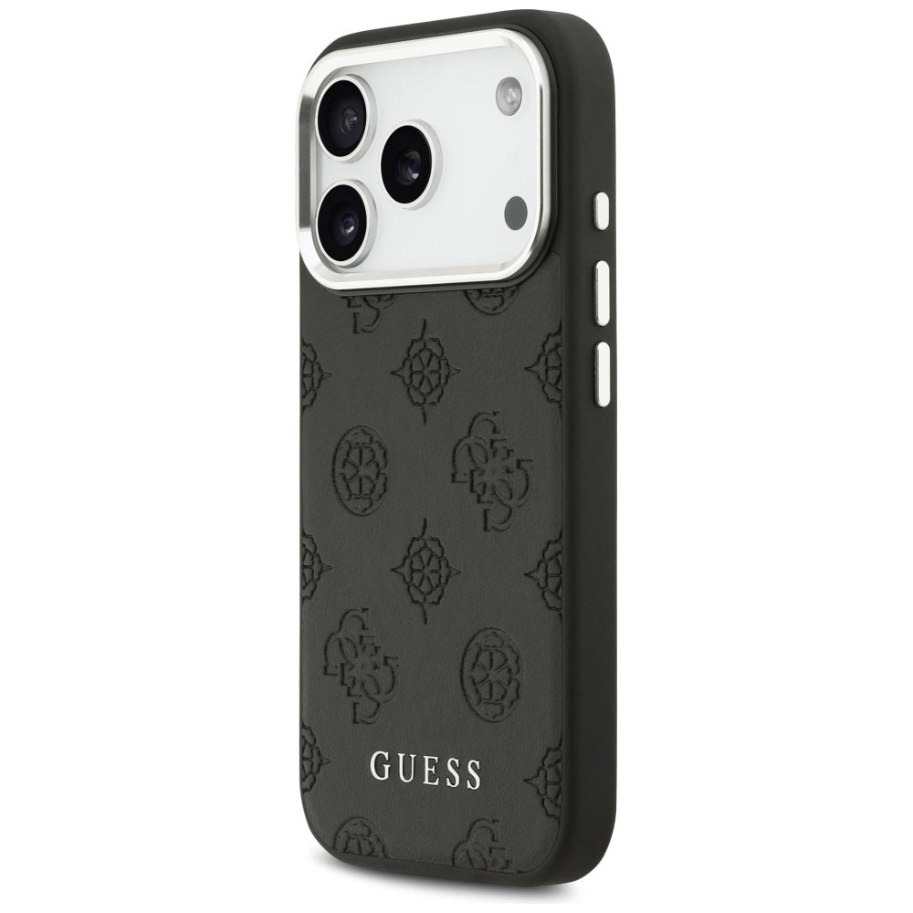 Guess Peony Hot Stamp Script MagSafe Case til iPhone 17 Pro - sort
