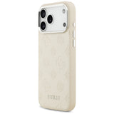 Guess Peony Hot Stamp Script MagSafe Case til iPhone 17 Pro Max - Beige