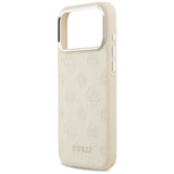 Guess Peony Hot Stamp Script MagSafe Case til iPhone 17 Pro Max - Beige