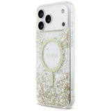 Guess Resin Bottom Glitter MagSafe Case for iPhone 17 Pro Max - Gold