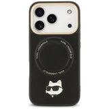 Karl Lagerfeld Big Strap Choupette Metal Logo MagSafe Case til iPhone 17 Pro - sort