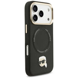 Karl Lagerfeld Big Strap Karl Metal Logo MagSafe Case til iPhone 17 Pro Max - sort