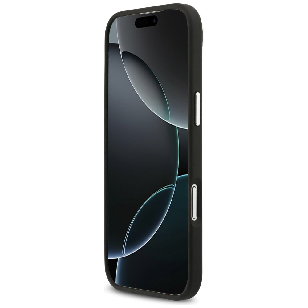 Karl Lagerfeld FW Grained Karl & Choupette Heads Pins & Logo iPhone Air Case - sort