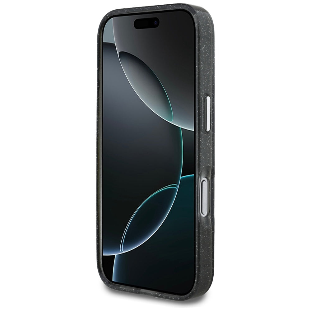 Karl Lagerfeld IML Glitter Karl & Choupette Sketch Logo MagSafe Case til iPhone 17 Pro - sort