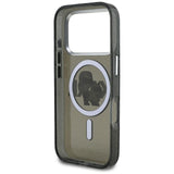 Karl Lagerfeld IML Glitter Karl & Choupette Sketch Logo MagSafe Case til iPhone 17 Pro - sort