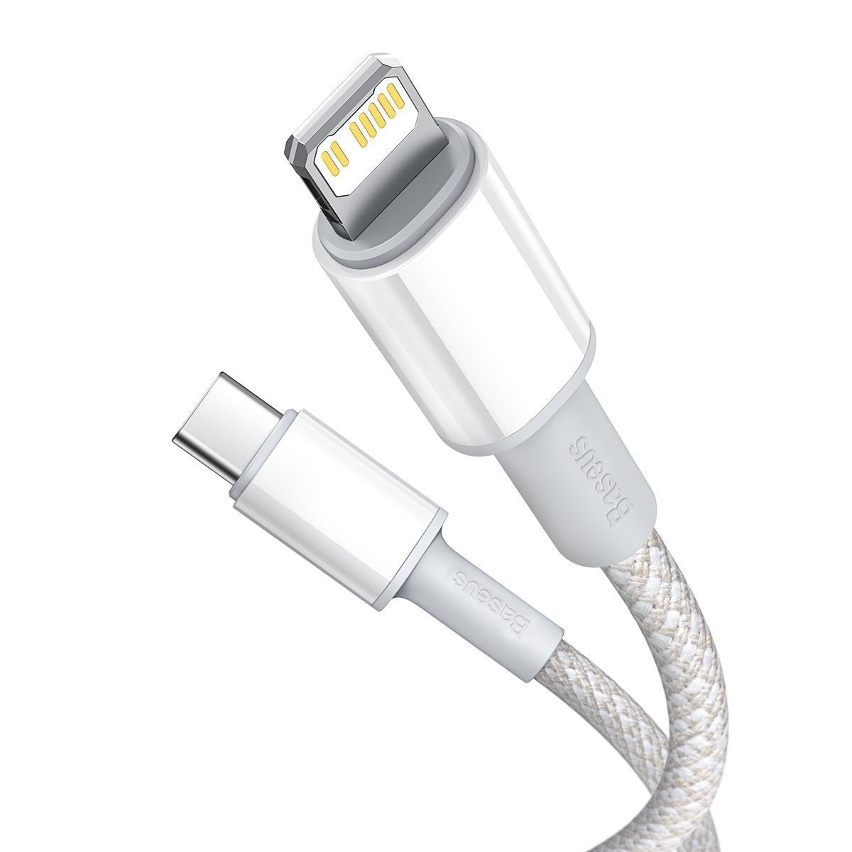 USB-C til Lightning Baseus High Density Braided Cable, 20W, PD, 2m (hvid)