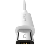 Baseus Simple Wisdom Data Cable Kit USB til Micro 2.1A (2PCS/Set) 1.5m Hvid