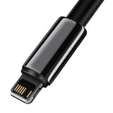 Baseus Tungsten Gold Cable USB til iP 2.4A 2m (sort)