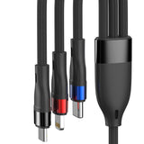 3mk Hyper Cable N-SERIES 3 i 1 USB-A / Lightning / Micro 1.2m 9V/2A 18W - sort