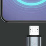 3mk Hyper Cable N-SERIES USB-A / MicroUSB 1m 5V/2.4A 12W / black