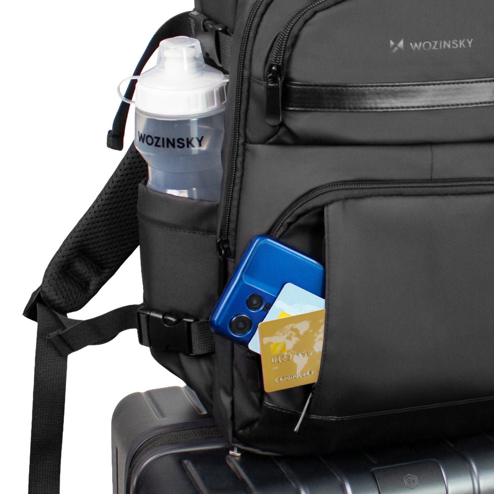 Wozinsky WPW-20L Rejsesæk med bærbar lomme 40x20x25 cm til bagagerummet - sort