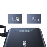 Baseus PicoGo 10000mAh 45W Power Bank with Digital Display and Built-in USB-C Cable - Black