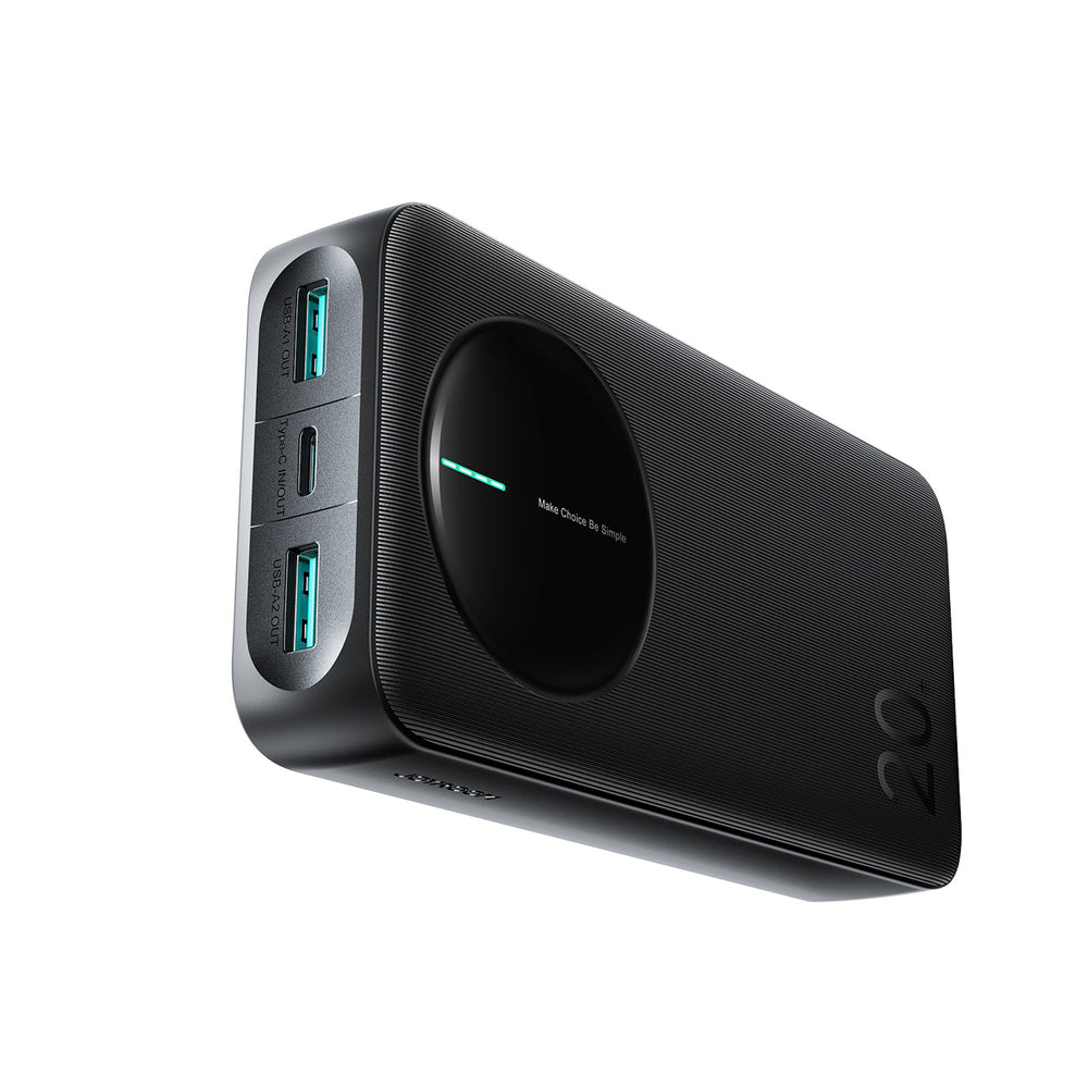 Joyroom JR-PBF14 Pro Powerbank 22.5W 20000mAh med Digital Display 2x USB-A 1x USB-C - sort