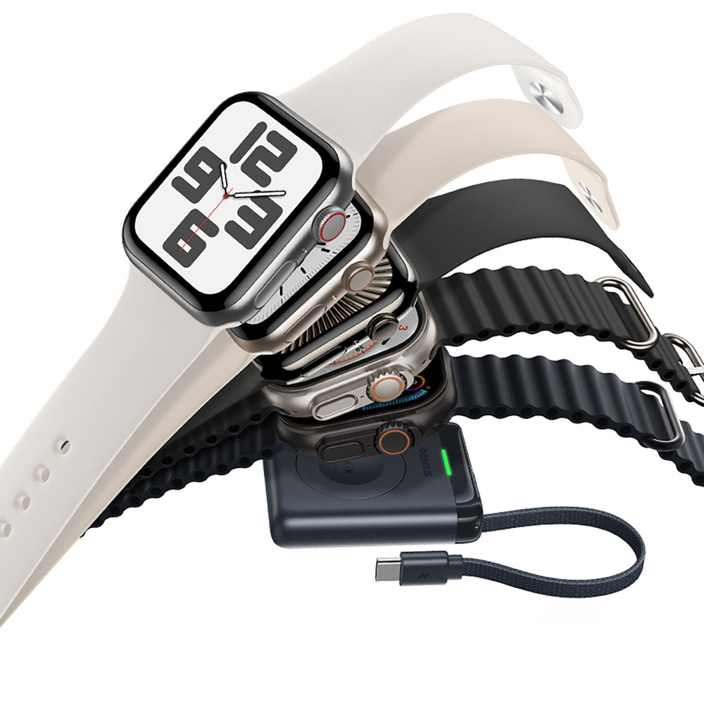 Baseus EnerFill FW11 5W Power Bank for Apple Watch with Built-in Cable - Black