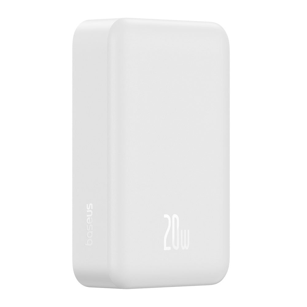 Baseus EnerFill FM41 20000mAh 20W Magnetic Power Bank with USB-C to USB-C Cable 30cm - White