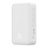 Baseus EnerFill FM41 20000mAh 20W Magnetic Power Bank with USB-C to USB-C Cable 30cm - White