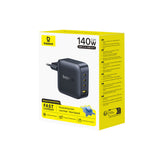 Baseus EnerFill FH11 GaN 140W Wall Charger 3xUSB-C + 1xUSB-A - Black