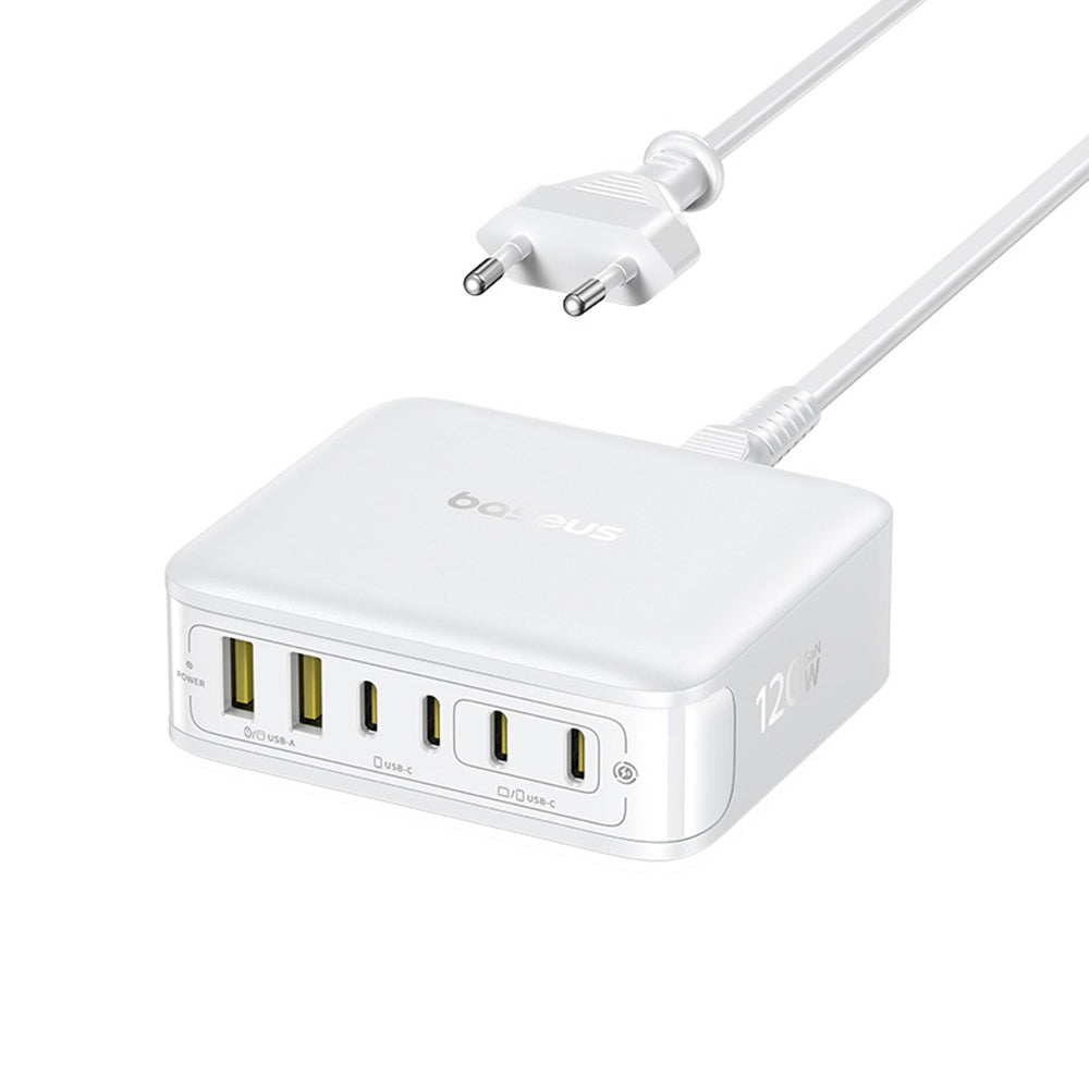 Baseus EnerFill FH21 120W Charging Station 4xUSB-C + 2xUSB-A - White
