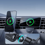 Baseus PrimeTrip VC2 Pro Magnetic Holder with Qi2.2 Charger and Air Vent Fan - Black