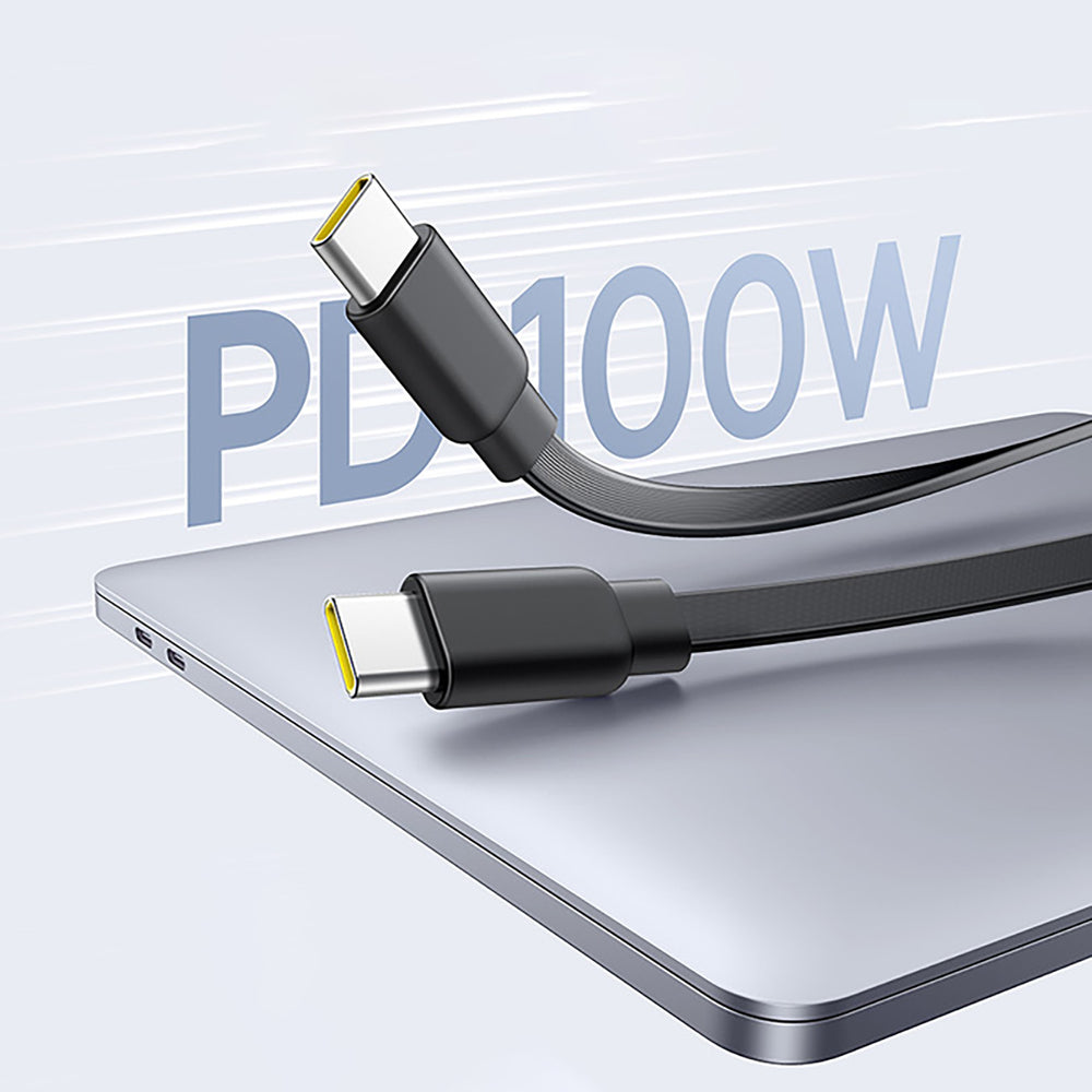 Baseus Free2Pull Mini 100W 3in1 USB-C Retractable Cable - 2xUSB-C 1.2m - sort