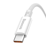 Baseus Superior Series USB-A - USB-C 100W Kabel 1m - Hvid