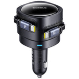 Baseus Enjoyment Max 60W Car Charger with Two Retractable USB-C Cables - Black