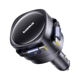 Baseus Enjoyment Max 60W Car Charger with Two Retractable USB-C Cables - Black