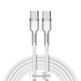 Baseus Cafule Metal 100W USB-C - USB-C Cable 2m - White