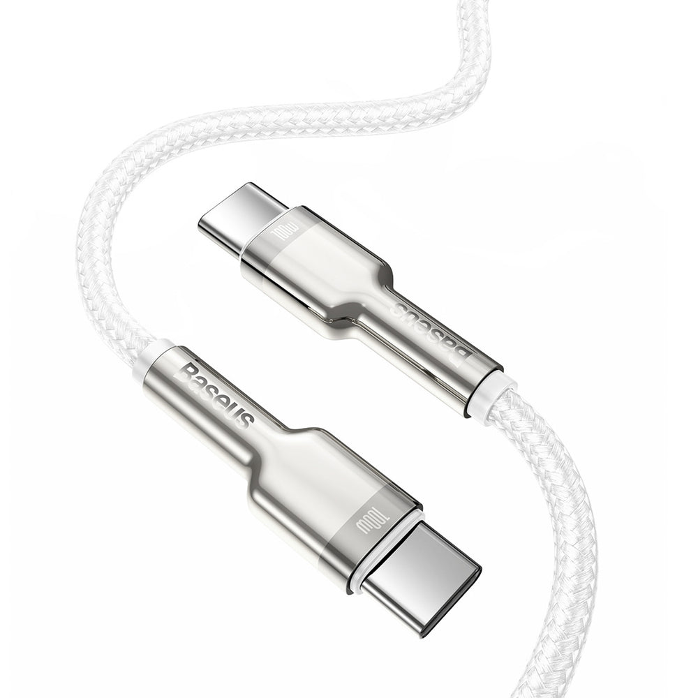 Baseus Cafule Metal 100W USB-C - USB-C Cable 2m - White