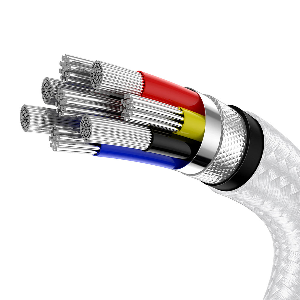 Baseus Cafule Metal 100W USB-C - USB-C Cable 2m - White