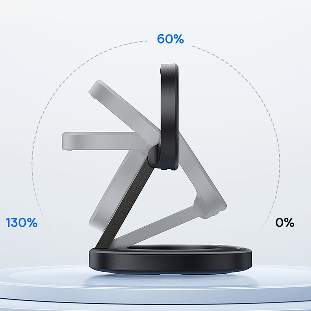 Baseus EnerFill FF11 15W Foldable Inductive Charger with 20W Wall Charger and 1m USB-C Cable - Black