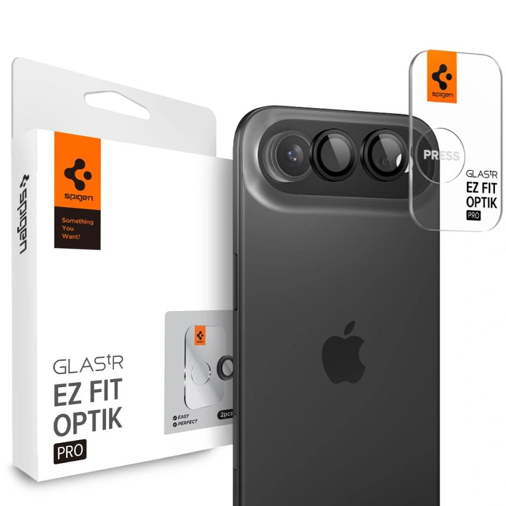 Spigen Optik Pro Glas.tR  EZ FIT  Kamera Cover 2-pakke til iPhone Air - sort