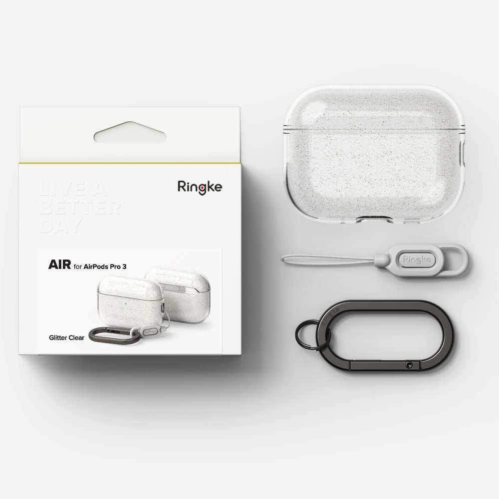 Ringke Air Case til AirPods Pro 3 - Clear Glitter