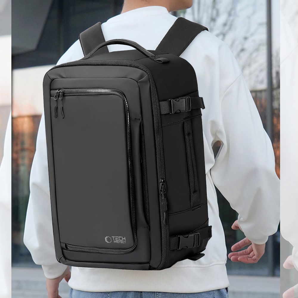 Tech-Protect Defender S50 rygsæk til Ryanair & Wizzar, 20L Laptop - sort