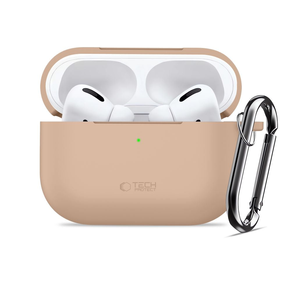 Tech-Protect Silicone Hook Case til AirPods Pro - Beige