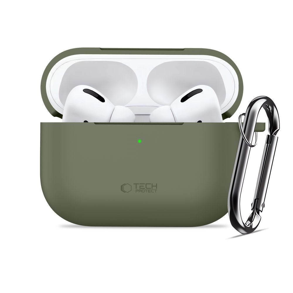 Tech-Protect Silicone Hook Case til AirPods Pro - Olive