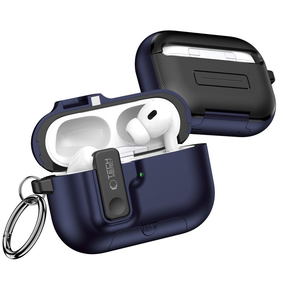 Tech-Protect Slim Hook Case til AirPods Pro 3 - Navy Blue