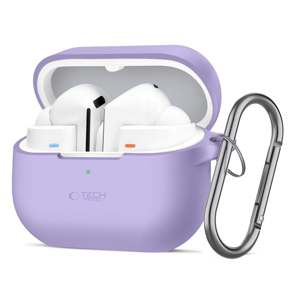 Tech-Protect Silicone Hook Case til Samsung Galaxy Buds 3 / 3 FE / 3 Pro - lilla
