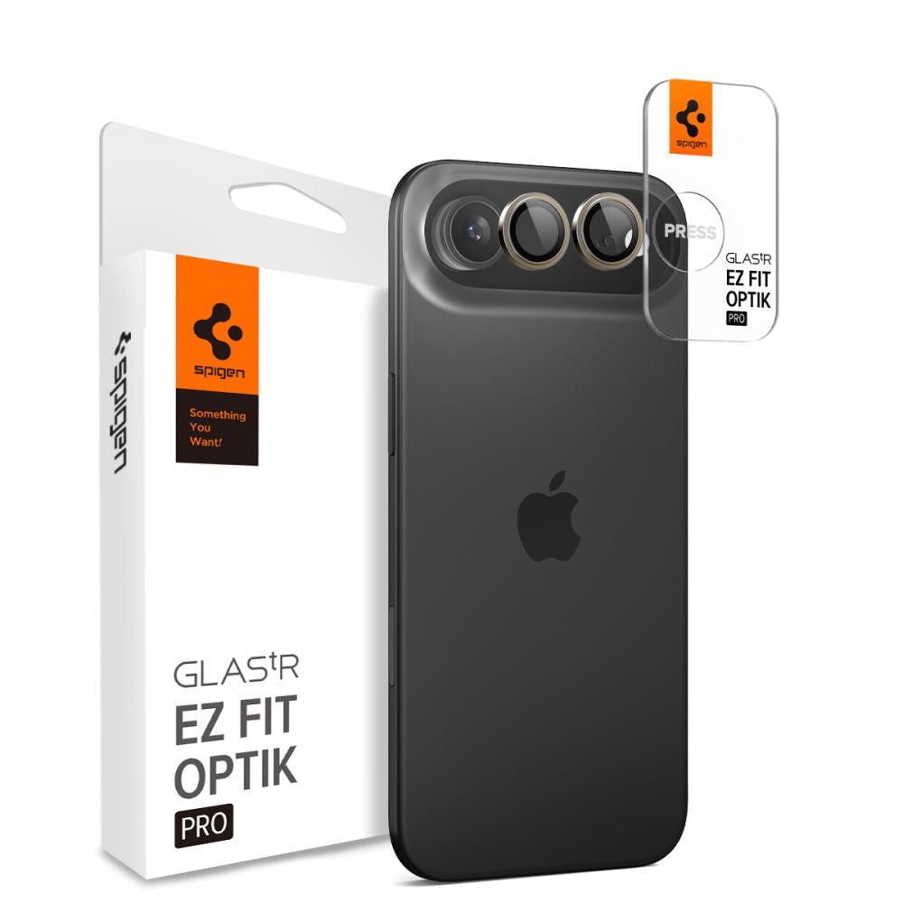 Spigen Optik Pro GLAS.TR  EZ FIT  Kamera Cover 2-pakke til iPhone Air - Gold