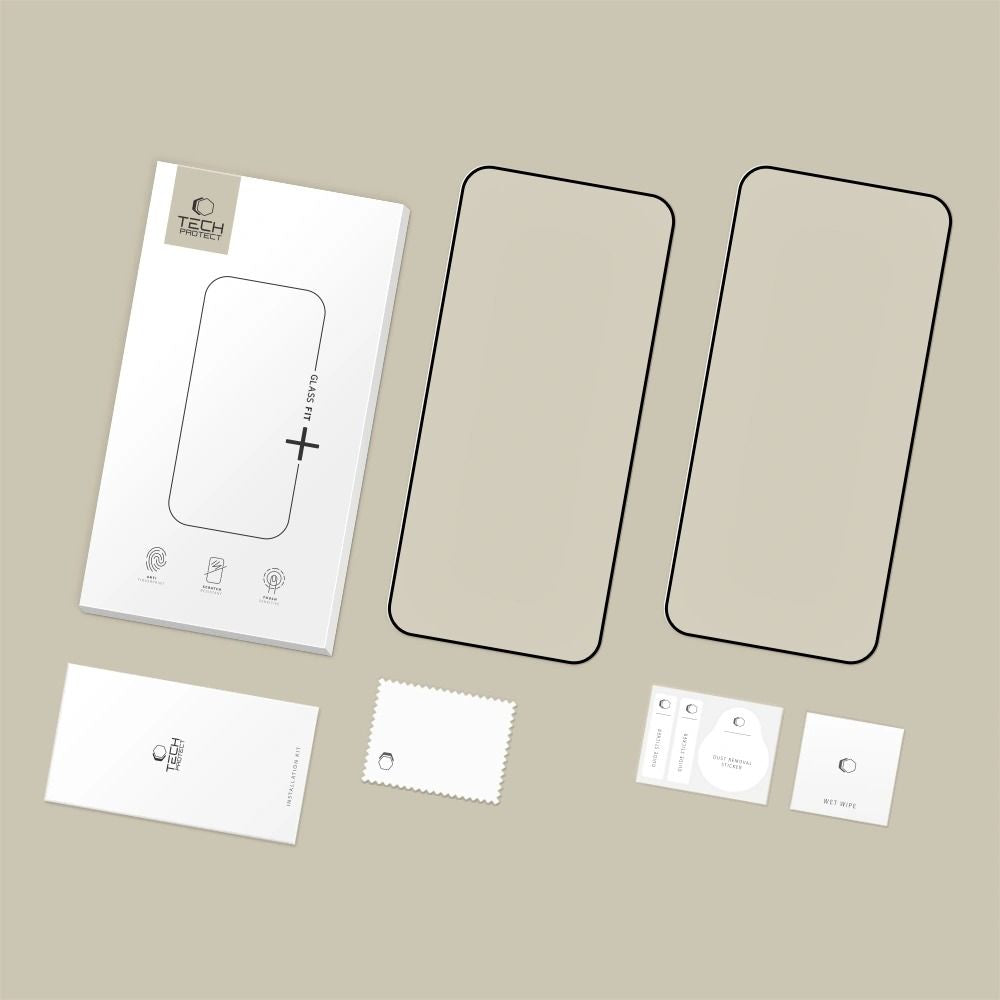 Tech-Protect Glass Fit+ 2-pakke hærdet glas til Xiaomi Redmi 15C 173 mm / Poco C85 173 mm - sort