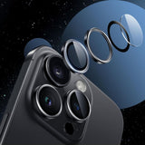 Tech-Protect Camring Fit+ Camera Cover til iPhone 14 Pro / Max / 15 Pro / Max / 16 Pro / Max / 17 Pro / Max - Sølv