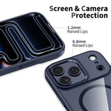 Tech-Protect MagMat MagSafe Case for iPhone 17 Pro - Transparent Navy Blue