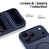 Tech-Protect Magpeak Magsafe CC Case til iPhone 17 Pro Max - Matte Navy Blue