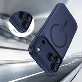 Tech-Protect Magpeak Magsafe CC Case til iPhone 17 Pro Max - Matte Navy Blue