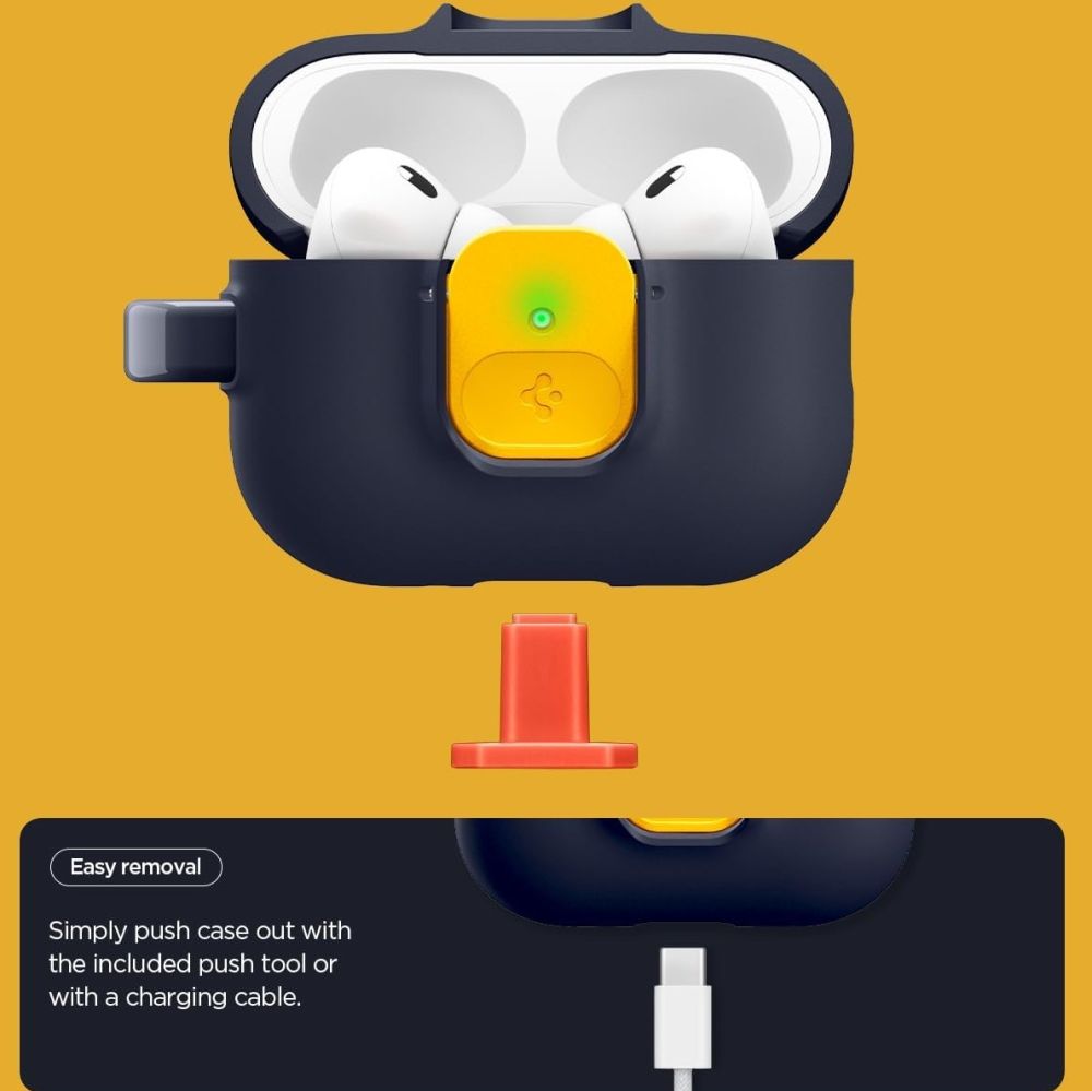 Spigen Nano Pop Case til AirPods Pro 3 - Navy Blue og Yellow