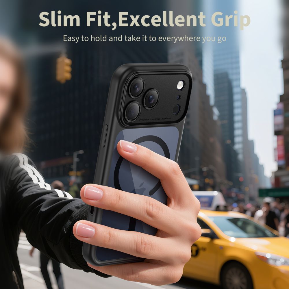 Tech-Protect Magpeak Magsafe CC Case til iPhone 17 Pro - klar sort