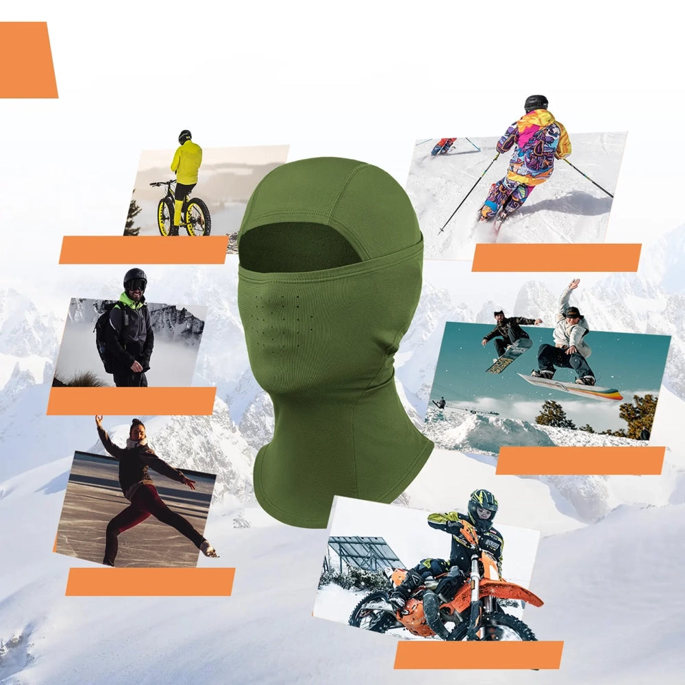 Qunature 13230023014 ski balaclava cykel motorcykel balaklava størrelse M - grøn
