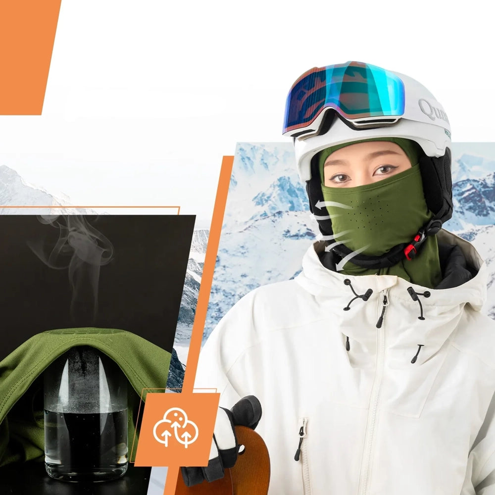 Qunature 13230023014 ski balaclava cykel motorcykel balaklava størrelse M - grøn